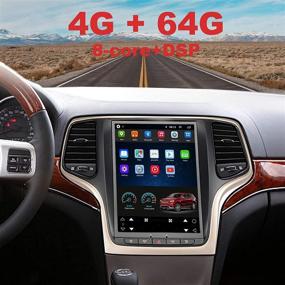 img 1 attached to 🚗LUOWAN Android 10 Радио для Jeep Grand Cherokee 2014-2017: 10,4-дюймовая мультимедийная система в стиле Tesla с GPS-навигацией в автомобиле, сенсорным IPS-экраном, 4+64 ГБ, беспроводным CarPlay, Bluetooth, WiFi и встроенными картами.