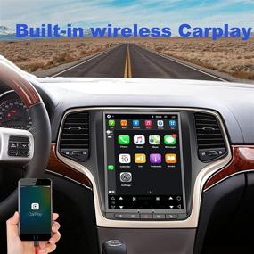 img 2 attached to 🚗LUOWAN Android 10 Радио для Jeep Grand Cherokee 2014-2017: 10,4-дюймовая мультимедийная система в стиле Tesla с GPS-навигацией в автомобиле, сенсорным IPS-экраном, 4+64 ГБ, беспроводным CarPlay, Bluetooth, WiFi и встроенными картами.