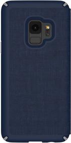 img 4 attached to 📱 Speck 110576-7361 Presidio Folio Case: Concealed Card Slot, Samsung Galaxy S9 - Heathered Eclipse Blue/Gunmetal Grey