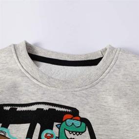 img 3 attached to Toddler Hoodies Sleeve Dinosaur Pullover Outdoor Recreation