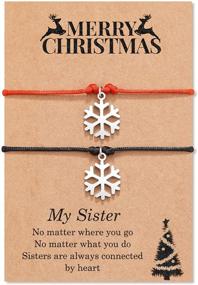 img 4 attached to 🎁 Tarsus 2Pcs Sister Matching Bracelets: Perfect Christmas Gift for Sisters, Friends, & Women!