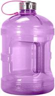 💜 geo sports bottles 1 gallon - bpa free, leakproof water jug with handle - purple logo