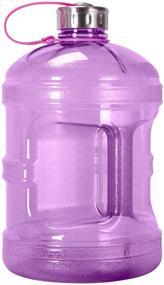 img 4 attached to 💜 Geo Sports Bottles 1 Gallon - BPA Free, Leakproof Water Jug with Handle - Purple
