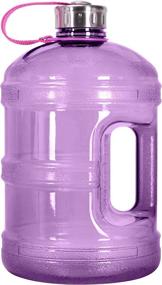img 3 attached to 💜 Geo Sports Bottles 1 Gallon - BPA Free, Leakproof Water Jug with Handle - Purple