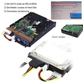 img 3 attached to Cablecc IDE/PATA 40Pin Disk to SATA Female Converter Adapter PCBA for Desktop & 3.5" Hard Disk Drive - Efficient Data Transfer Solution