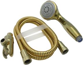 img 1 attached to 🚿 LASCO 08-5175 Serenity Handheld Shower Head with Five Functions, Polished Brass Finish