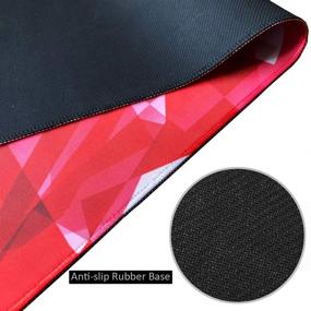 img 1 attached to Benvo Extended Mouse Pad – Large Gaming Mouse Pad for Game Players, Office & Study - Non-Slip, Stitched Edges, Rubber Base - 35.4x15.7x0.12 inch – Irregular Pattern