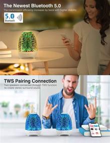 img 1 attached to 🌙 Enhance Your Night with Aiscool Night Light Bluetooth Speaker: 3D Glass Touch Control Bedside Table Lamp, 7-Color LED Portable Wireless Speaker – Perfect Rechargeable Table Lamp and Best Gift for Adults, Teens, Kids, Boys, and Girls!