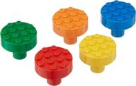 🧱 enhance your building creations with a set of 5 build-on brick knobs (assorted colors) logo