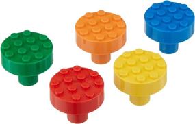 img 1 attached to 🧱 Enhance Your Building Creations with a Set of 5 Build-On Brick Knobs (Assorted Colors)