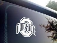 🏈 osu ohio state university vinyl stick/decal | viavinyl - block o format for car, truck windows, macbook, laptops, iphone, android phones, yeti, rtic tumbler cups | white, 3 inches logo