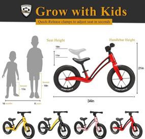 img 1 attached to 🚲 Montasen Sport Kids Balance Bike - Perfect Bicycle for 2-5 Year Old Boys and Girls, Toddler Bike with Footrests, No Pedal, 12-Inch Bike with Adjustable Seat - Ideal Toddler Toy