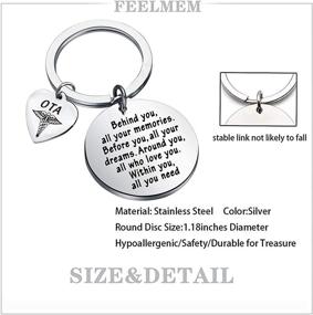 img 3 attached to FEELMEM Graduation Gift Keychain for Occupational Therapist Assistant (OTA) - Occupational Therapy Jewelry & Gifts