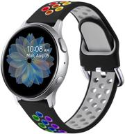 совместимые браслеты lerobo для часов samsung galaxy watch 4, active 2, watch 4 classic и watch 3 - мягкие спортивные силиконовые ремешки для замены для женщин и мужчин логотип