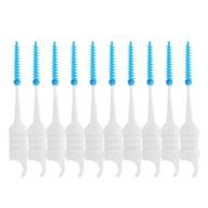 rosenice 200pcs double-ended dental floss interdental brush teeth stick toothpick logo