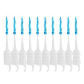 img 4 attached to ROSENICE 200pcs Double-ended Dental Floss Interdental Brush Teeth Stick Toothpick