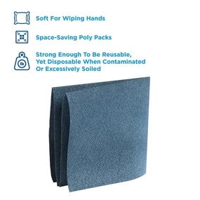 img 3 attached to 🧻 Georgia-Pacific Brawny Industrial 292-23 13x13 Blue Medium Duty Airlaid Poly Pack 1/4 Fold Wiper (Case of 8, 50 per Pack)