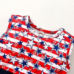 img 1 attached to 4th of July Toddler Girl Dress: American Stars Sleeveless Stripe Tulle Playwear Clothes