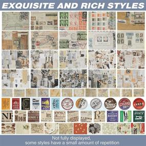 img 2 attached to 🎨 675-Piece Vintage Scrapbooking Supplies: Decorative Paper, Stickers, Stamps & More!