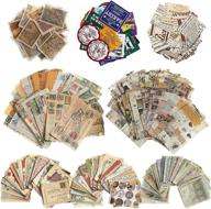 🎨 675-piece vintage scrapbooking supplies: decorative paper, stickers, stamps & more! logo