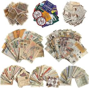 img 4 attached to 🎨 675-Piece Vintage Scrapbooking Supplies: Decorative Paper, Stickers, Stamps & More!