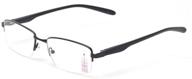 metal half frame multifocus glasses - progressive multiple focus reading glasses logo