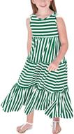 kymidy sleeveless summer striped sundresses girls' clothing in dresses logo