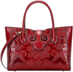 img 4 attached to PIJUSHI Floral Handbags 91776 Brown