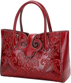 img 1 attached to PIJUSHI Floral Handbags 91776 Brown