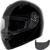 vcan vx lightweight full face motorcycle street bike helmet: dot & ece 22.05 approved, with extra tinted visor logo