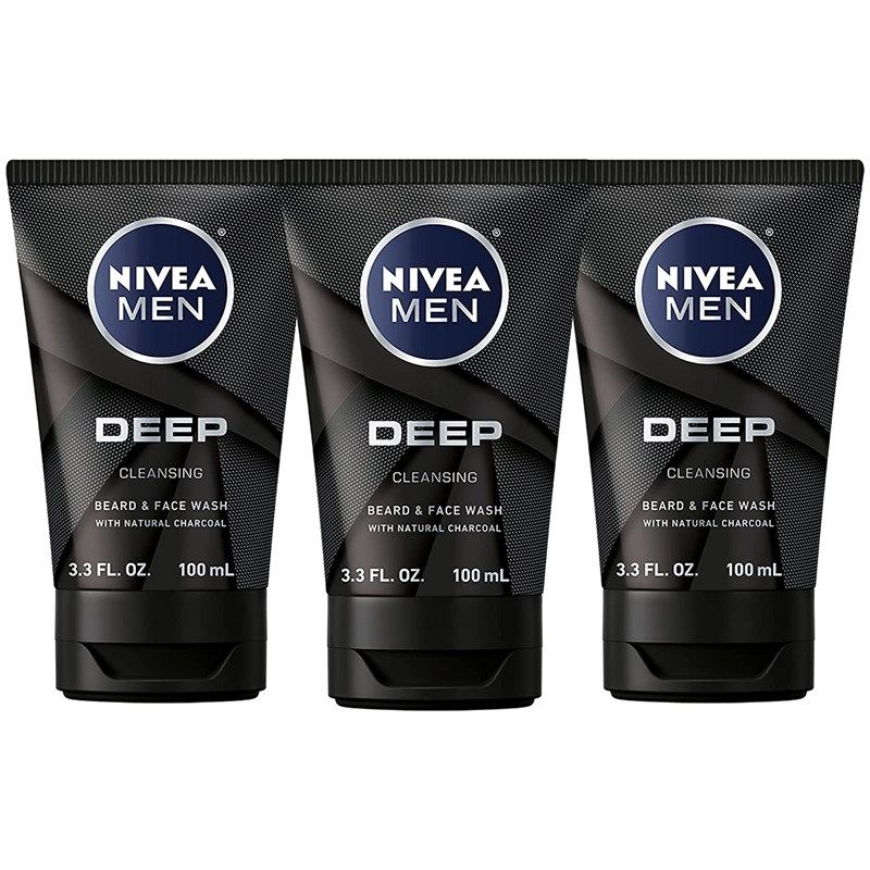 nivea men deep cleansing beard 로고