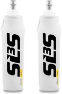 🏃 sls3 soft flask lightweight compact bpa free hydration water bottle - 10 oz, ideal for running, hiking, or sports (clear, pack of 2) logo