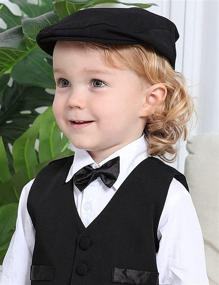 img 2 attached to 🎩 Adorable Fedora Pageboy Hats & Caps for Boys Ages 12-24 Months - Perfect Accessories!