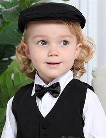 img 3 attached to 🎩 Adorable Fedora Pageboy Hats & Caps for Boys Ages 12-24 Months - Perfect Accessories!