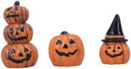 🎃 yardwe 3pcs halloween fairy garden miniature pumpkin figurine decorations: spooktacular doll house accessories & party favors! logo
