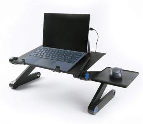 img 4 attached to Adjustable Laptop Stand Comfortable Aluminum