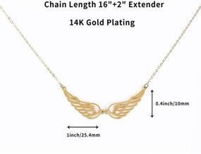 img 2 attached to Guardian Angel Wings Necklace: Elegant Choker Pendant Jewelry in Simple Stainless Steel for Women and Girls