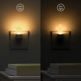 img 2 attached to Adjustable Brightness LED Night Light with Dusk to Dawn Sensor & Manual Switch - Decorative Plug-in Nightlight Perfect for Bathroom, Children's Room, Nursery - Great Gift Idea!