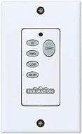 fanimation c25 traditional wall fan with speed and light controls in white finish - 4.57 inches logo