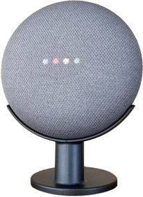 img 4 attached to 🎶 Улучшенный звук и эстетика пьедестала Mount Genie для Nest Mini (2-го поколения) и Google Home Mini (1-го поколения) - аккуратный держатель для миниатюрного стенда (угольный)