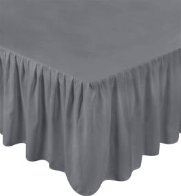 img 3 attached to Utopia Bedding Bed Ruffle: Hotel Quality Dust Ruffle - Easy Fit with 15 Inch Tailored Drop - Twin Size - Shrinkage and Fade Resistant - Elegant Grey Color
