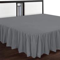 utopia bedding bed ruffle: отельного качества пыльная волан - простая установка с 15-дюймовым подгоном - размер двойной кровати - устойчив к усадке и выцветанию - элегантный серый цвет logo