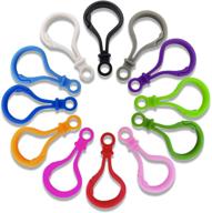 🔑 diy toy keychain rings set - 60 pcs mixed plastic backpack clasp hook for key chains & keys logo