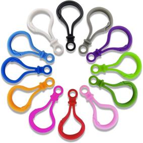 img 4 attached to 🔑 DIY Toy Keychain Rings Set - 60 Pcs Mixed Plastic Backpack Clasp Hook for Key Chains & Keys