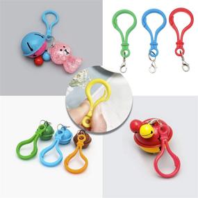 img 3 attached to 🔑 DIY Toy Keychain Rings Set - 60 Pcs Mixed Plastic Backpack Clasp Hook for Key Chains & Keys