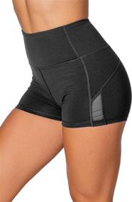 img 4 attached to 🩳 Kamo Fitness High Waist Athletic Yoga Shorts for Tummy Control During Workouts and Running