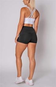 img 2 attached to 🩳 Kamo Fitness High Waist Athletic Yoga Shorts for Tummy Control During Workouts and Running