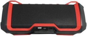 img 1 attached to 🖤 Red/Black Aiwa Exos-3 Bluetooth Speaker: Water-Resistant, Rugged Design, Delivering Exceptional Acoustic Performance
