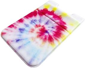 img 3 attached to Two Pack Phone Card Holder UCOLOR Stretchy Lycra Wallet Pocket Credit Card ID Case Pouch Sleeve 3M Adhesive Sticker On IPhone Samsung Galaxy Android Smartphones (Tie Dye)