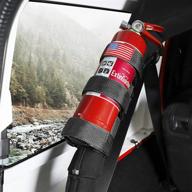 🔥 voodonala adjustable strap bracket for jeep roll bar fire extinguisher holder: black, fits 1965-2021 jeep wrangler tj cj yj jk jku jl jlu jt - 1pc logo